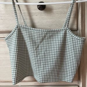 Cropped plaid tank top